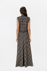 Real Brown Tartan Skirt
