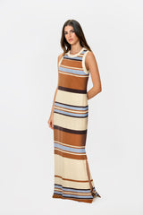 Cala Color Striped Print Dress