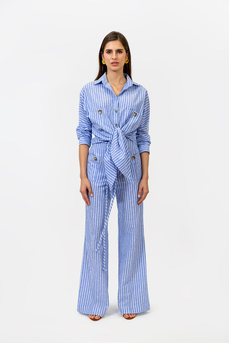 Jaipur Pants Blue Stripes