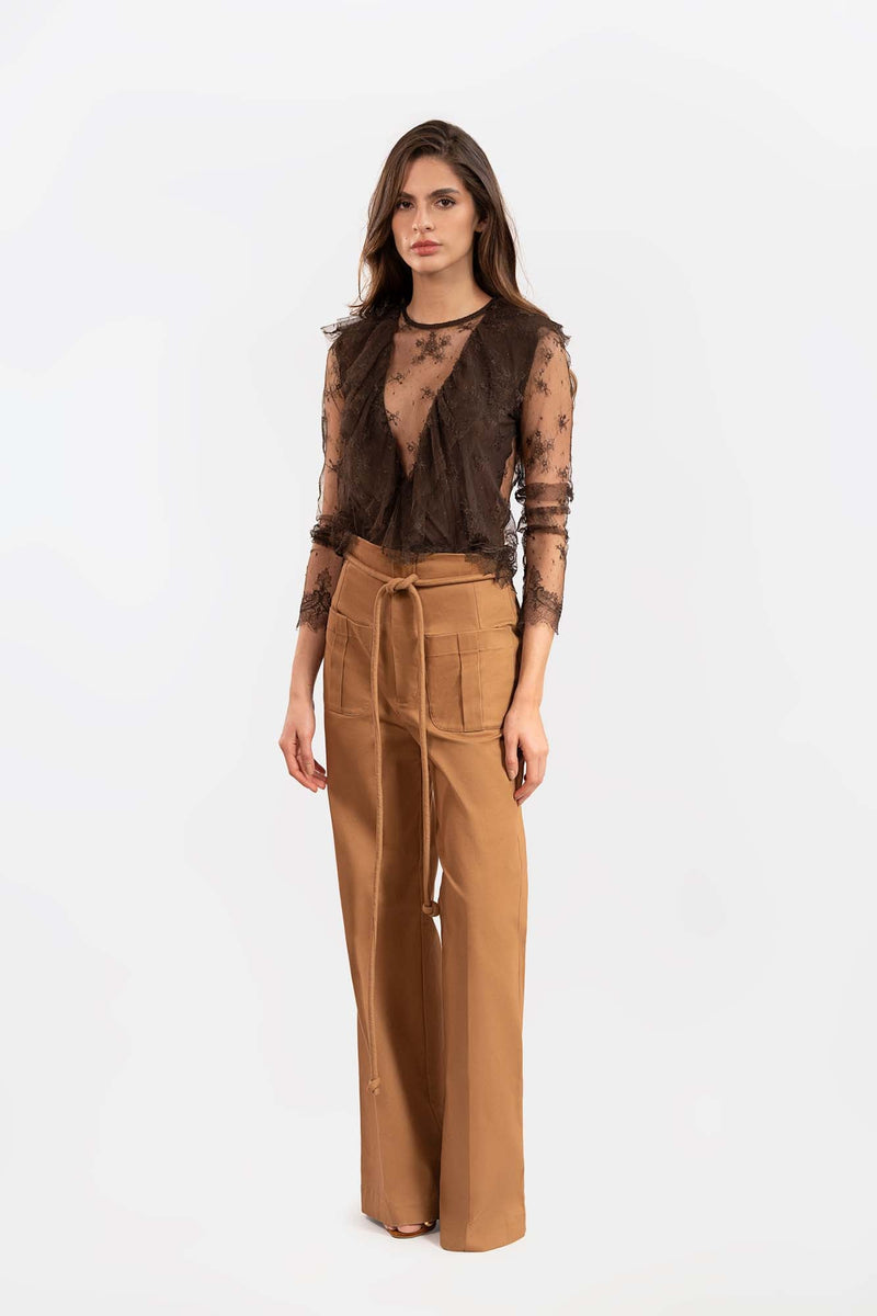 Velia Brown Blouse
