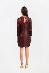Calista Burgundy Dress