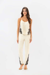 Ivara Ivory Black Pants