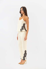 Siena Ivory Black Blouse