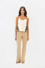 Siena Ivory Black Blouse