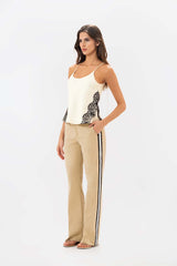 Siena Ivory Black Blouse