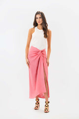 Elara Lava Red Skirt