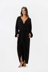 Delia Black Gold Dress