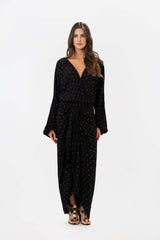 Delia Black Gold Dress