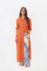 Deriva Solar Orange Dress