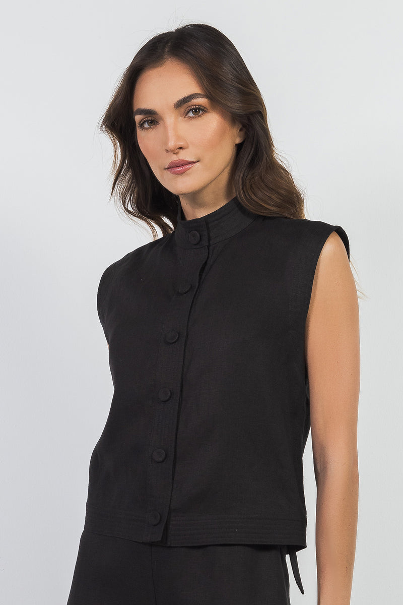 Santa Bárbara Linen Vest