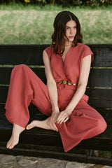 Amparo Robust Red Jumpsuit