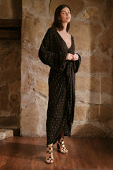 Delia Black Gold Dress