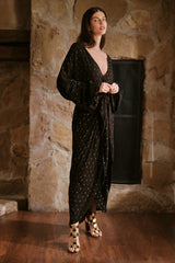Delia Black Gold Dress