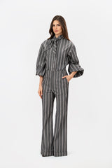 Leza Gray Stripes Pants